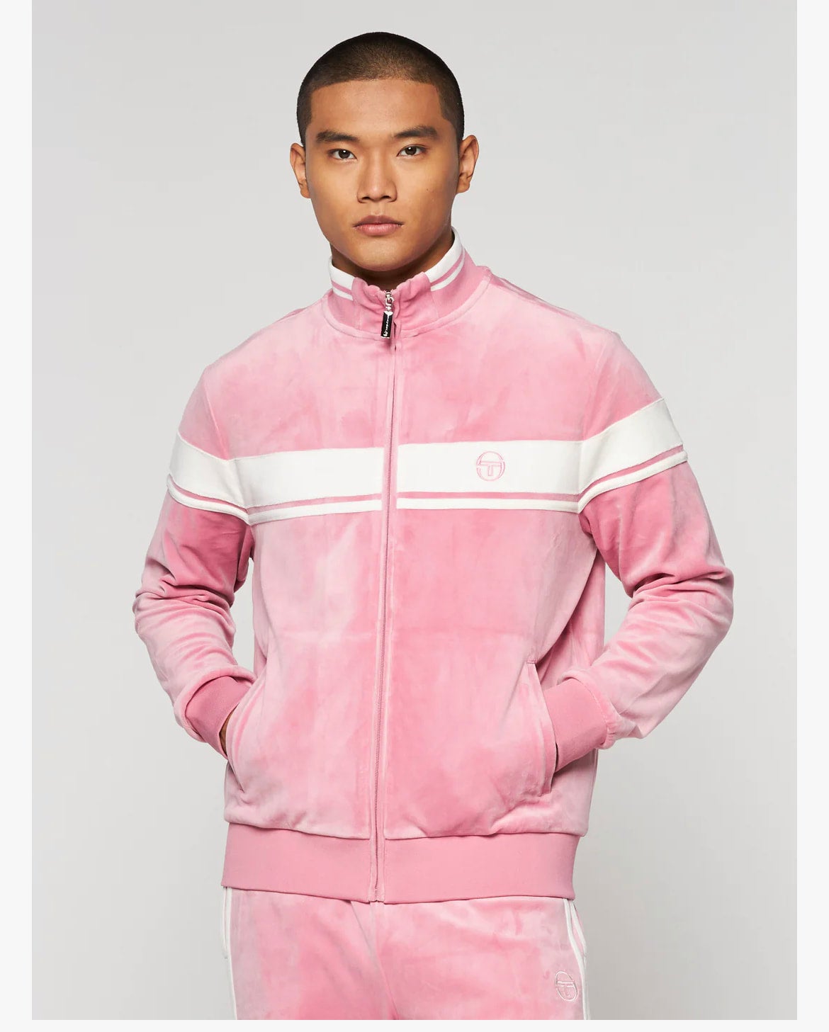 Pink Tacchini Track Jacket Sergio Tacchini New Dallas Track Top