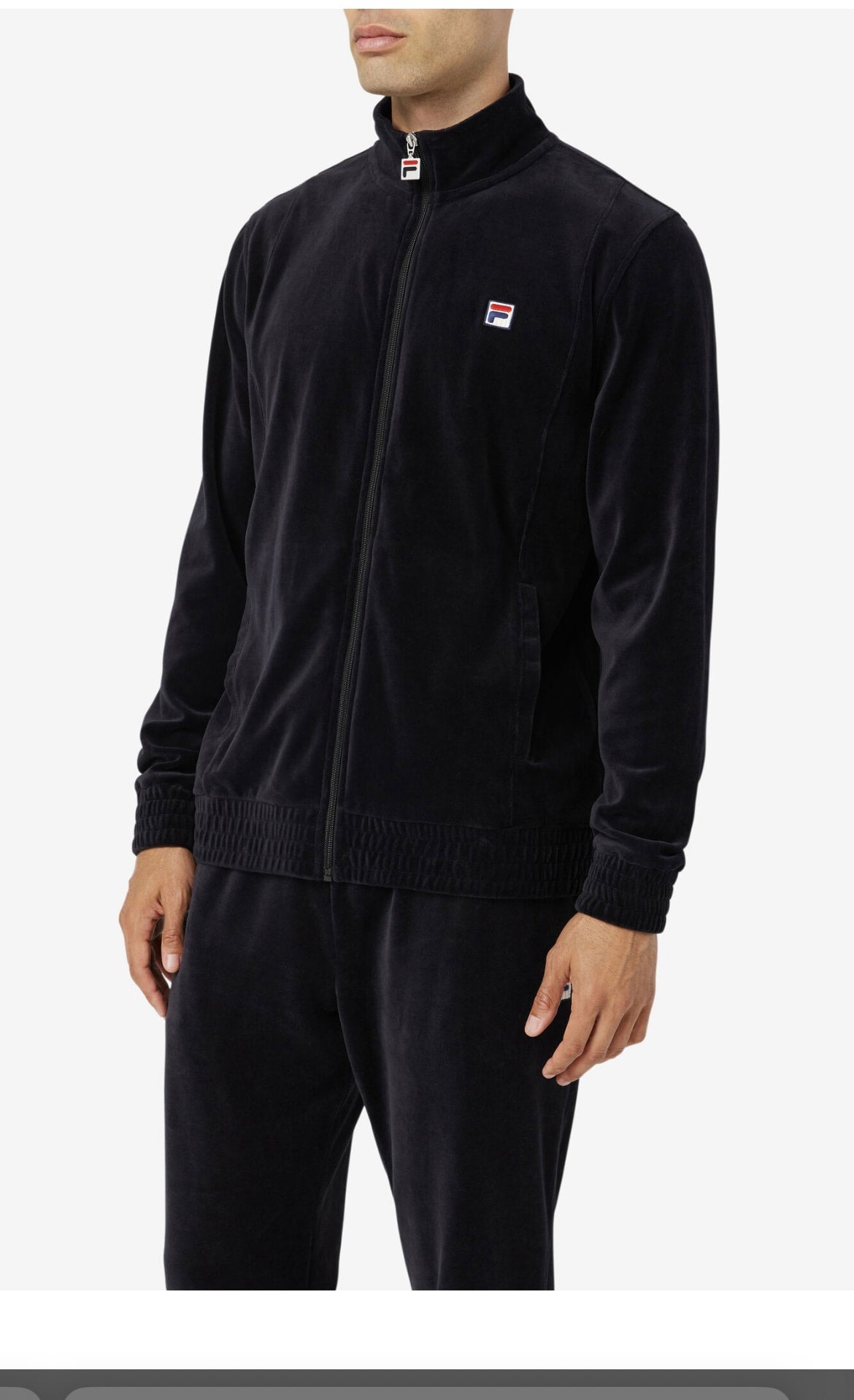 Fila O Fit Velour Jacket Black Si Drip