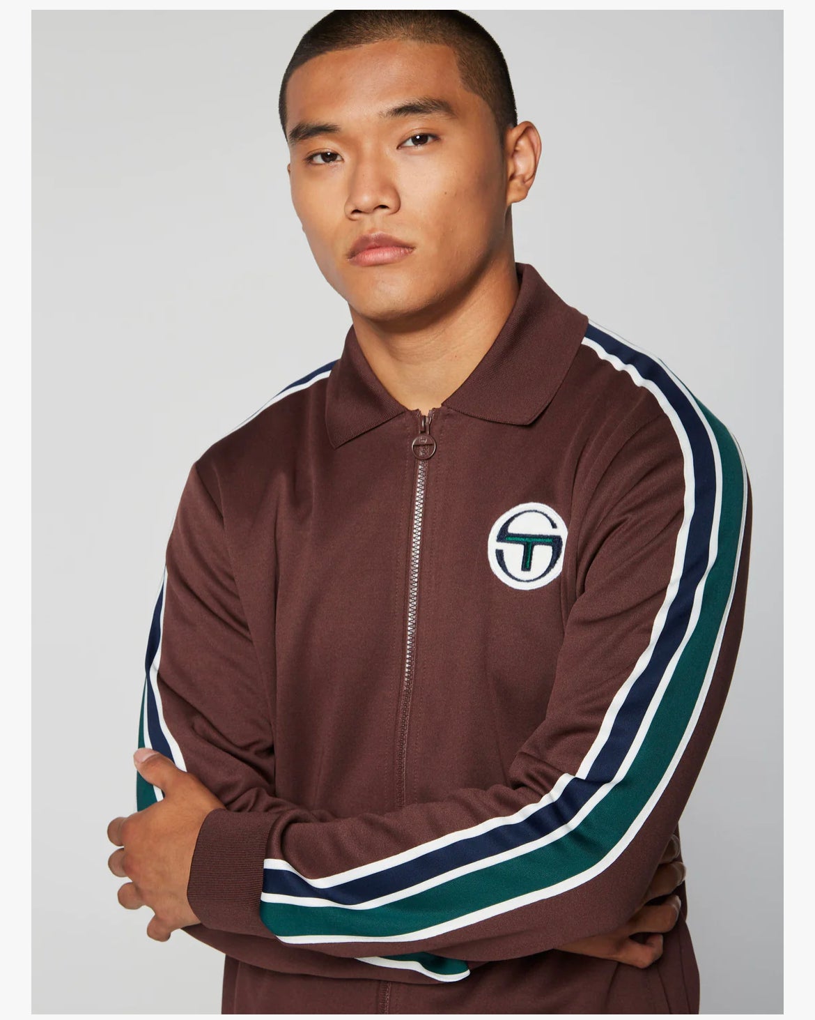 Sergio Tacchini Monte Track Jacket Mahogany Si Drip